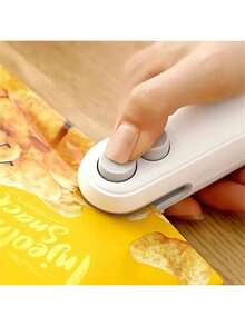 Mini SnacksBag Sealer, Rechargeable 2 In 1 Bag Heat Sealer With Cutter For Chip, Plastic Bag Re-Sealer Keep Food Fresh, Small Sealing Machine With A Cutter Blade, Heat Vacuum Sealer, USB Rechargeable Sealer, Food Storage Sealer - 1pcs - 查看 11