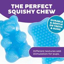 Outward Hound Gummiez Bear Dog Toy &Amp; Treat Stuffer, 4.7″ X 3″ Blue Raspberry-Scent Interactive Chew For Dogs, Promote Healthy Teeth, Gums &Amp; Mental Enrichment, Reduce Boredom &Amp; Support Dental Health - ColorA - 查看 3