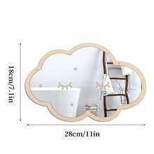 Acrylic Mirror Wall, Wooden Board, Animal And Children's Room Hanging Items, Bedroom Room Decoration, Wall (There Is A Protective Film On The Mirror Surface And A Layer Of Adhesive Paper On The Back Of The Mirror, All Of Which Need To Be Torn Off After Receiving The Goods)