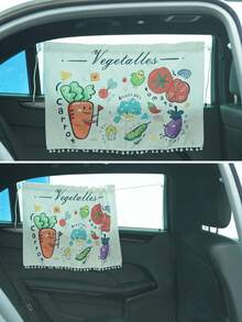 1pc Cartoon Style Car Sunshade Curtain, Universal Fit For Various Vehicle Types