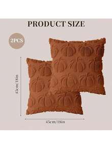 EstiloTendenciaGenéRico 2 Fundas De Almohada De OtoñO,Funda De Almohada De Calabaza De Halloween,Funda De Cojines Cuadradas-Para OtoñO, AccióN De Gracias Para Sofá Y DecoracióN Del Hogar (MarróN)Calidad PremiumVersióN Mejorada - Marrón - Ver 5