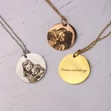 Dây chuyền ảnh cá nhân hóa, Dây chuyền chân dung tùy chỉnh, Quà tặng Ngày Valentine, Quà tặng Ngày của Mẹ, Quà tặng cho bố, Quà tặng cho cô ấy - Ảnh nhiều màu - Xem 5