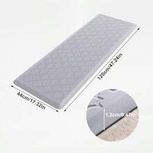FIAN Gugxiom Tapete Antifatiga Tapete Cocina Antifatiga con Base Antideslizante Estriada cómodo Impermeable a Prueba de Aceite fácil de Limpiar Marrón 44 x 75 + 44 x 150 cm - Marrón+44 x 120 cm - Ver 3