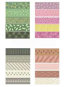 Autumn Stickers And Washi Tapes, Natural And Vintage Style Basic Stickers And Washi Tapes, DIY Stationery Stickers, Cartoon Cute Creative Interesting Waterproof, Candy Stickers, Phone Stickers, For Scrapbooking, Collage, Bullet Journals, Notebooks - Multicolor - View 6