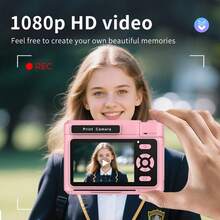 Instant Print Camera With No Ink, Flash, 1080P HD Video - 2.4" Screen, Auto Focus, 1500mAh Battery, Capture Moments Instantly - one-size - View 5