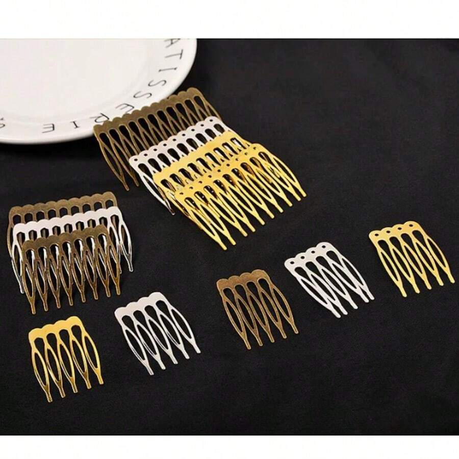 5/8/10 Teeth Metal Hair Comb Bronze Tone Hair Clips Claw Hairpins DIY Jewelry Findings & Components Wedding Hair Supplies