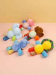 Dog Plush Toy- With Crinkle Paper & Squeaky Sound, Cute Animal Design, Dog Chew Toy For Small/Medium/Large Dogs - Multicolor - View 6