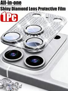 Protect Your Camera Lens And Screen With Our Metallic Diamond-Coated Screen Protector For IPhone 17 Pro/Pro Max (Single Film). A Perfect Birthday Gift For Family And Friends. Sparkling Crystal Finish, This Lens Protector Is A Great Phone Accessory. Waterproof, Shockproof, Drop-Proof, Scratch-Resistant, Fingerprint-Resistant, And Provides Full Coverage.
