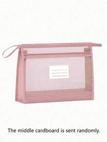 2026 Nueva bolsa organizadora de doble capa de gran , bolsa de almacenamiento de archivos de malla transparente A4 con cremallera, adecuada para estudiantes de primaria, secundaria y preparatoria, gran capacidad para libros de texto, cuadernos y exámenes, 3 opciones de color (azul, rosa, verde) - Multicolor - Ver 8