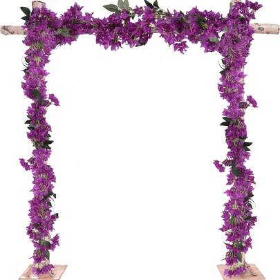 1 pieza Guirnalda artificial de flores de buganvilla de 5.9 pies, enredadera de seda falsa de buganvilla larga, corona de buganvilla falsa para centros de mesa, caminos de mesa, arcos de boda, decoraciones de pared