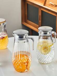 1pc Plastic Beverage Pitcher With Lid, Pitcher, Suitable For Hot And Cold Drinks, Spill-Proof Design, Perfect For Parties, Picnics, Poolside Gatherings, Thanksgiving Dinners, And Everyday Use - Easy To Pour. - Multicolor - View 11