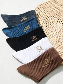 Customized Socks, Groomsman Customized Socks, Best Men's Gift, Wedding Party Socks, Personalized Men's Formal Socks, Embroidered Men's Formal Socks - Multicolor - View 5