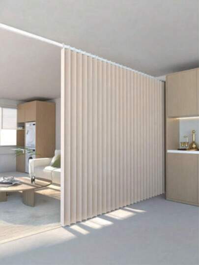 1 pieza Cortina plegable sin barra, cortina de puerta versátil para ocultar la fealdad, cortina divisoria plegable para habitaciones de alquiler, de alta gama, adecuada para la sala de estar, ventanas del dormitorio y otros escenarios