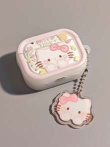 Sanrio 1pc Thick Headphone Protective Case With Kitty Cat Pattern, Compatible With Apple 1/2/3/4/Pro/Pro2/Pro3 - Pink - View 2