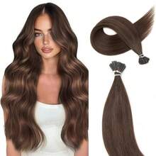 تمديدات شعر طبيعي بشري لون أسود 50 خصلة، تمديدات شعر بشري مريحة للارتداء، تمديدات شعر بشري طويلة مستقيمة، شعر ناعم مستقيم غير مرئي - متعدد الألوان - مشاهدة 87