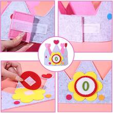1set,Pink Felt Crown Decoration Birthday Crown Cake Decorations For Prince Princess Birthday Hat Crown Replaceable Numbered Happy Party, Girl's Birthday Crown With Interchangeable Numbers From 0-9 (Pink) - Multicolor - View 2