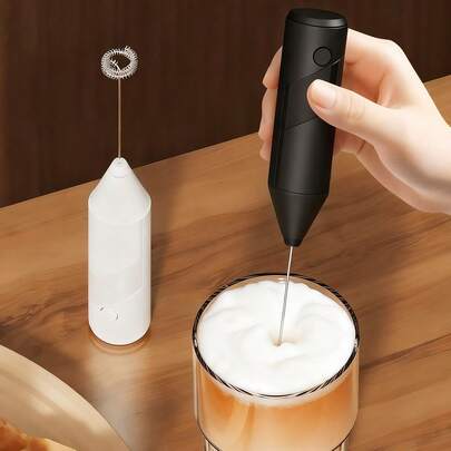 Teckwe Milk Frother, Powerful Handheld Milk Frother, Mini Milk Foamer,Coffee Stirrer, Stainless Steel Drink Mixer For Coffee, Lattes, Cappuccino,Matcha,Hot Chocolate, Portable Foam Maker,Electric Wireless Blender Mini Coffee Maker School Supplies Back To School