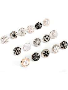 Estilo30 Botones de Broche de , Pines de Broche Invisibles para Blusa para Ropa, Evita la Exposición Accidental de Botones para Ropa de CárdiganVersión mejorada - 1 - Ver 4