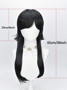 26 Inch Wig, Jellyfish Hairstyle, Wolf Tail, Natural Fluffy, Seamless Design, Suitable For Daily Wear, Multi-Purpose Cosplay, Fried Dough Twist Braid, Full Head Wig Set, Realistic Wig - Multicolor - View 3