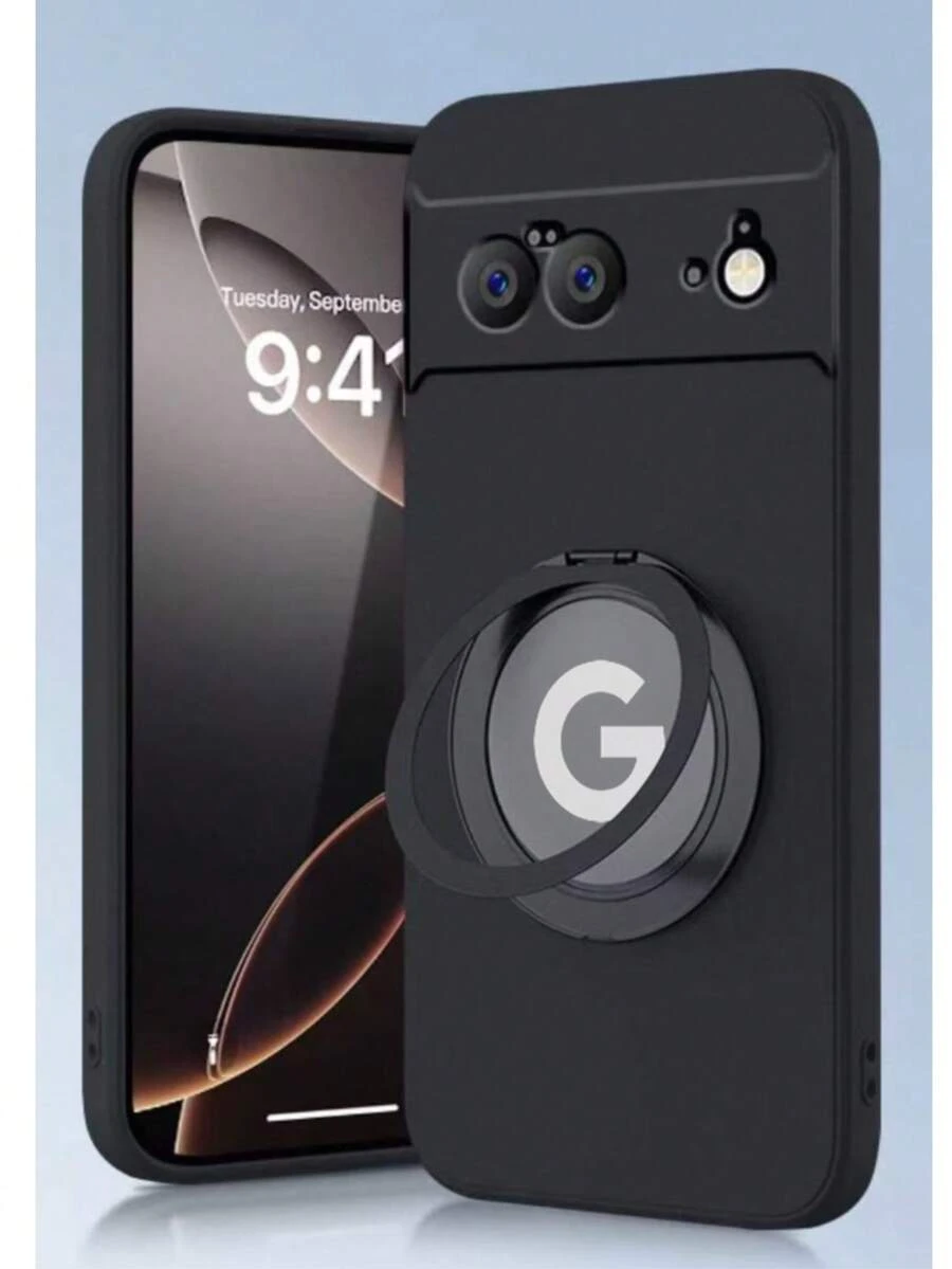 Kickstand Phone Protective Case Compatible With Pixel 6, 6 Pro, 6A, 7, 7 Pro, 7A, 8, 8 Pro, 8A, 9, 9 Pro, 9A, 10, 10 Pro, 10 Pro XL - Black - View 1