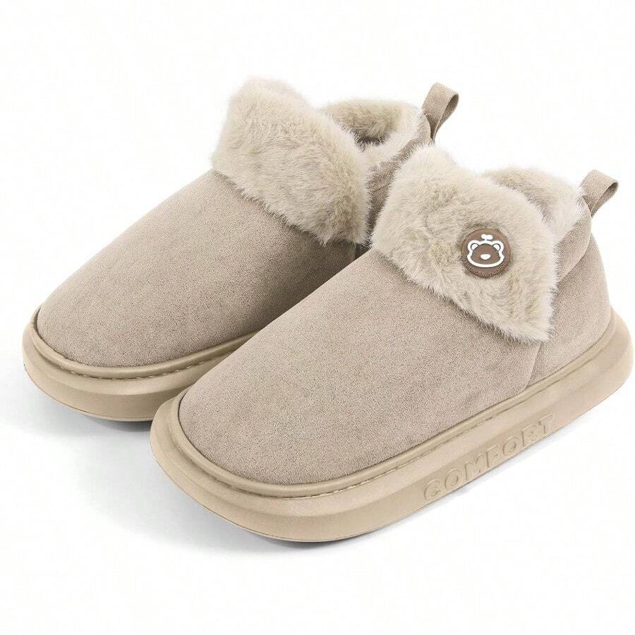 Dakuly Pantuflas Mujer Hombre Comodas Zapatillas Antideslizantes Zapatillas De Algodon Pantuflas para Hombre Mujer para Interior y Exterior - Blanco - Ver 1