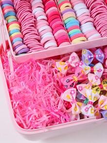 796个女孩多色珍珠花朵发圈，简约侧刘海夹，甜美百搭发饰，日常及开学季均可使用，不伤发。 - 彩色 - 查看 3