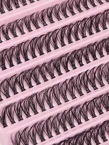 10 Pairs Natural Look False Eyelashes, 8mm-16mm Lash Clusters & Individual Lashes For Daily Wear And Eyelash Extension Makeup - D - View 2