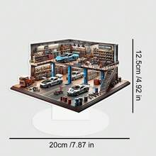 2D Flat, Vintage-Style Car Repair Shop Acrylic Desk Ornament - Perfect For Home, Office Decor & Holiday Gifts, 2D, Valentines Day, Mothers Day - Clear - View 7