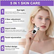 400mAh电动面部按摩滚轮V字提拉按摩仪嫩肤美容工具 - 彩色 - 查看 4