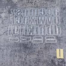一套金属切割模具，包含大小写字母，适用于DIY剪贴簿装饰、压花工艺、模切模板、DIY字母模切 - 銀色 - 查看 8
