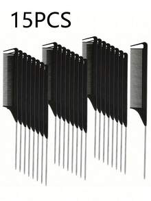Professional Point-Tailed Comb Pin-Tailed Comb Rat-Tailed Comb Parting Comb Stainless Steel Tail Comb Anti-Static Hairbrush: Multi-Functional Comb For Normal Hair For Combing Out Tangles Hair Styling Candy Colours, Ideal For Hairdressers, Salons And Home Use