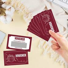 20pcs Scratch-Off Voucher Cards - DIY Holiday Gift Tickets For Weddings, Birthdays, Valentine's Day, Parties & Games, Gift Cards, Surprise Redemption Scratch Card, Holiday Party Supplies - Multicolor - View 5