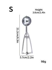 3pcs/Set Ice Cream Scoops, Premium Cookie Scoops, Small/Medium/Large Stainless Steel Scoops, Professional Ice Cream Scoop With Trigger Release, Suitable For Baking, Cookies, Fruits And Ice Cream