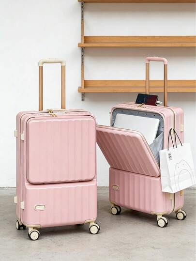 24-inch koffer met 360 graden draaibare wielen en compartimenten - Gemaakt van ABS+PC harde schaal met aluminium frame en slot, geschikt voor reizen en zakelijk gebruik - Unisex trolleykoffer met wachtwoord voor zakelijk gebruik en studenten