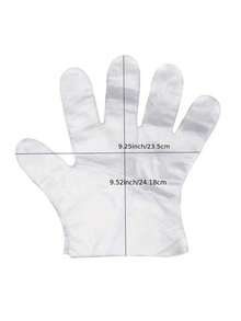 100/300/600 Peças Luvas Plásticas Descartáveis, Adequadas para Cozinhar, Preparação de Alimentos, Uso na Cozinha, Churrasco, Limpeza, Serviço de Catering e Artesanato (Cor da Embalagem Aleatória) - Transparente - Visão 3