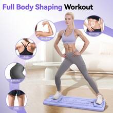 2026 New Pilates Board - Pilates Reformer Set, Multi-Purpose Foldable Pilates Reformer Board For Home, 5 In 1 Pilates Sliding Board - 紫色 - 查看 2