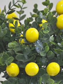 2/6/10pcs Artificial Lemon Branches, Green Eucalyptus Stems With Yellow Faux Fruits, Farmhouse Style Wedding Home Decor, Spring Decor, Mum Gifts, Best Friend Gift, Birthday Gift, Bridal Bouquet, Fake Flowers, Fake Plant, House Decor, Home Decor, Room Decor, Wedding Decorations, Wedding Accessories, Gifts For Women, Bedroom Stuff, Table Centerpiece, Artificial Plant - Eucalyptus Lemon - View 7