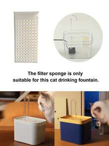 10片装猫咪饮水机过滤海绵替换套装 - 改善水质和卫生，易于安装和清洁