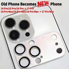 Instantly Transform To New 17 Pro Max 17 Pro Lens, Fits Compatible With Apple 14 Pro Max/15 Pro Max/16 Pro Max To 17 Pro Max, 14 Pro/15 Pro/16 Pro To 17 Pro Lens Protector. Turn Your Phone Into The New 17 Pro Max.
