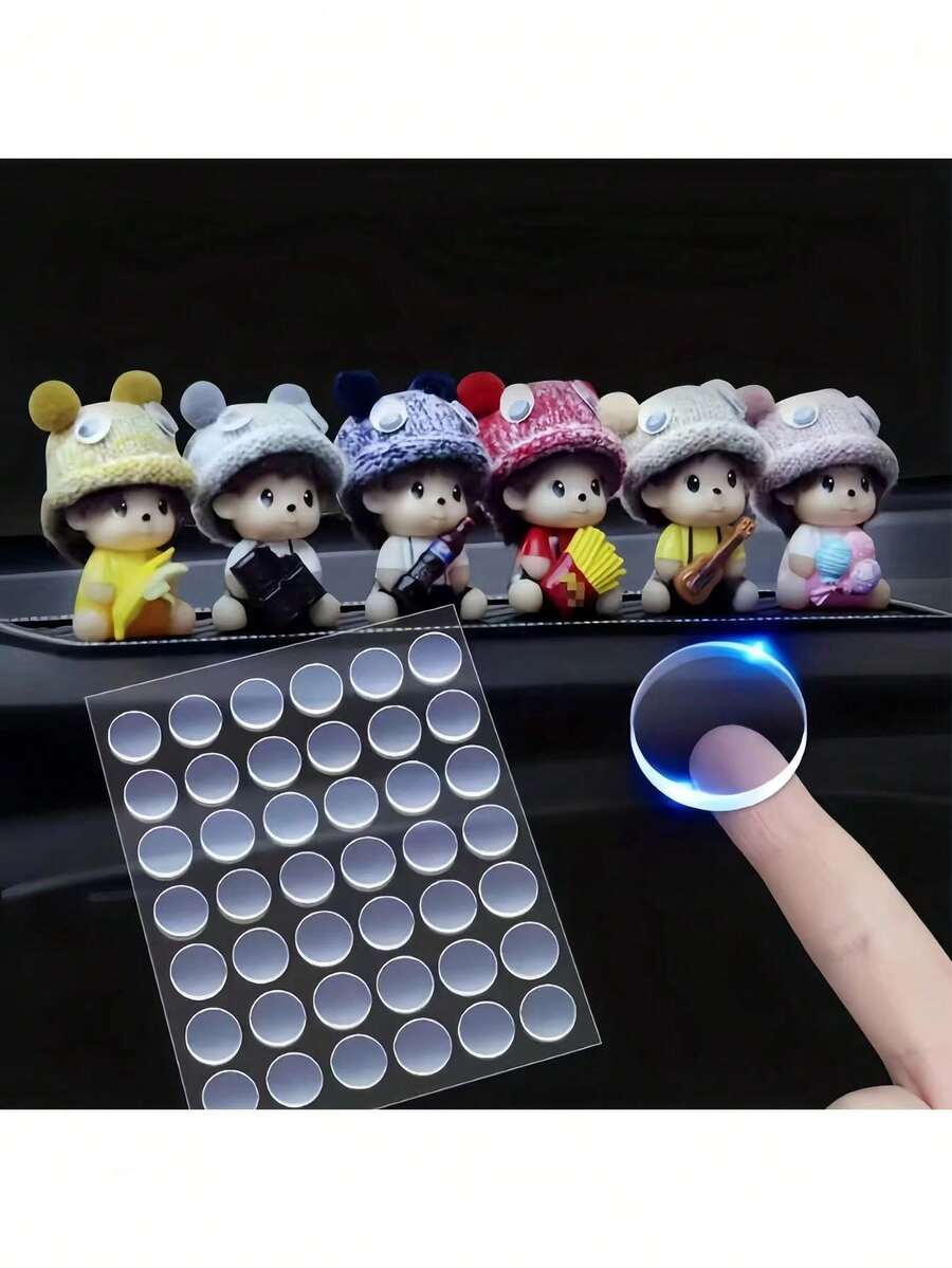 1 pièce Adhésif acrylique double face, colle à points, colle transparente ronde nano invisible à haute viscosité - A - Voir 1