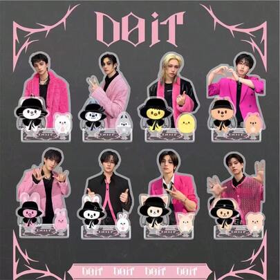 Kpop <DO IT>, Acrylic Keychain Pendant Accessory, Le E Know ,Chang Bin,Fe Lix,Seung Min,I.N,Hyun Jin, Suitable For Clothing, Bags, Car Keys - Creative And Cute Party Decoration, Ideal Christmas Gift, Valentine's Day, Birthday Celebration