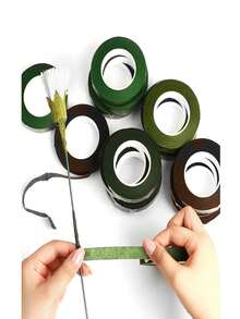 1/5 Peças Fita Adesiva para Caule Floral, Fita Adesiva de Jardinagem para Buquês, Caules Florais, Artesanato Floral DIY, Decoração e Embalagem de Casamento, Disponível em Verde Escuro, Verde Claro, Verde Grama, Marrom Escuro, Adequada para Natal, Dia dos Namorados, Decoração Doméstica, Volta às Aulas, Escritório e Jardim, Decoração de Feriados