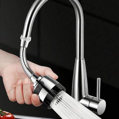 电镀长泡泡制造器，通用水龙头防溅花洒延长杆防溅节水喷嘴适配器