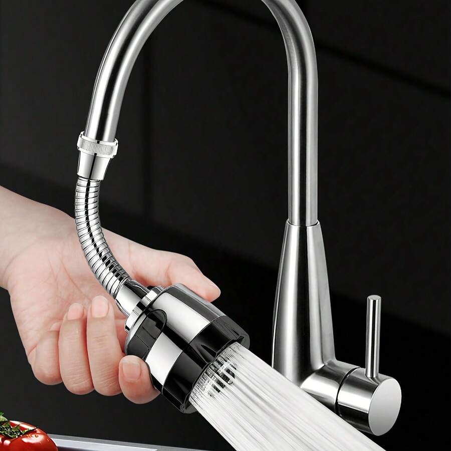 电镀长泡泡制造器，通用水龙头防溅花洒延长杆防溅节水喷嘴适配器