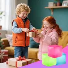 3pcs Adult Stress Relief Squeeze Toy, Sensory Fidget Toy For Optimal Relaxation. This Stress Relief And Relaxation Toy In Ice Cube Shape Can Help You Destress When Feeling Tense, Bored Or Excited. The Toy Is Filled With Pink, Purple And Blue Colors, Making It A Great Birthday Or Christmas Gift - Lifangti-3color - View 9