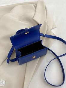 Mini Pattern Fashion Handbag Lipstick Pouch - Blue - View 11