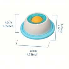 1pc Pet Licking Plate, Wet Food Slow Feeder, Yogurt Licking Toy, Suitable For Cats And Dogs To Clean Oral Cavity And Consume Energy - Orange - View 3