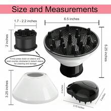 1 Piece Pink Universal Hair Diffuser Attachment Adaptable For Blow Dryer Nozzles 1.7 To 2.2 Inch Diameter For Curly Wavy Hair Styling Home Salon Use Tool - 白色洗髮刷 - 查看 7