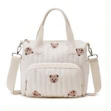 2026新款妈妈包，单肩斜挎包，婴儿用品收纳包，大容量纯棉尿布包，带奶瓶袋