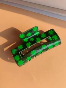 1 chiếc kẹp tóc hình cỏ ba lá màu xanh lá cây, kẹp tóc in chữ "may mắn" bằng nhựa PVC acrylic 8cm, kiểu tóc buộc nửa đầu thanh lịch, thích hợp cho các dịp lễ, tiệc tùng, làm quà tặng, phụ kiện tóc thường ngày, kẹp tóc thời trang, kẹp tóc thanh lịch. - Nhiều màu - Xem 17